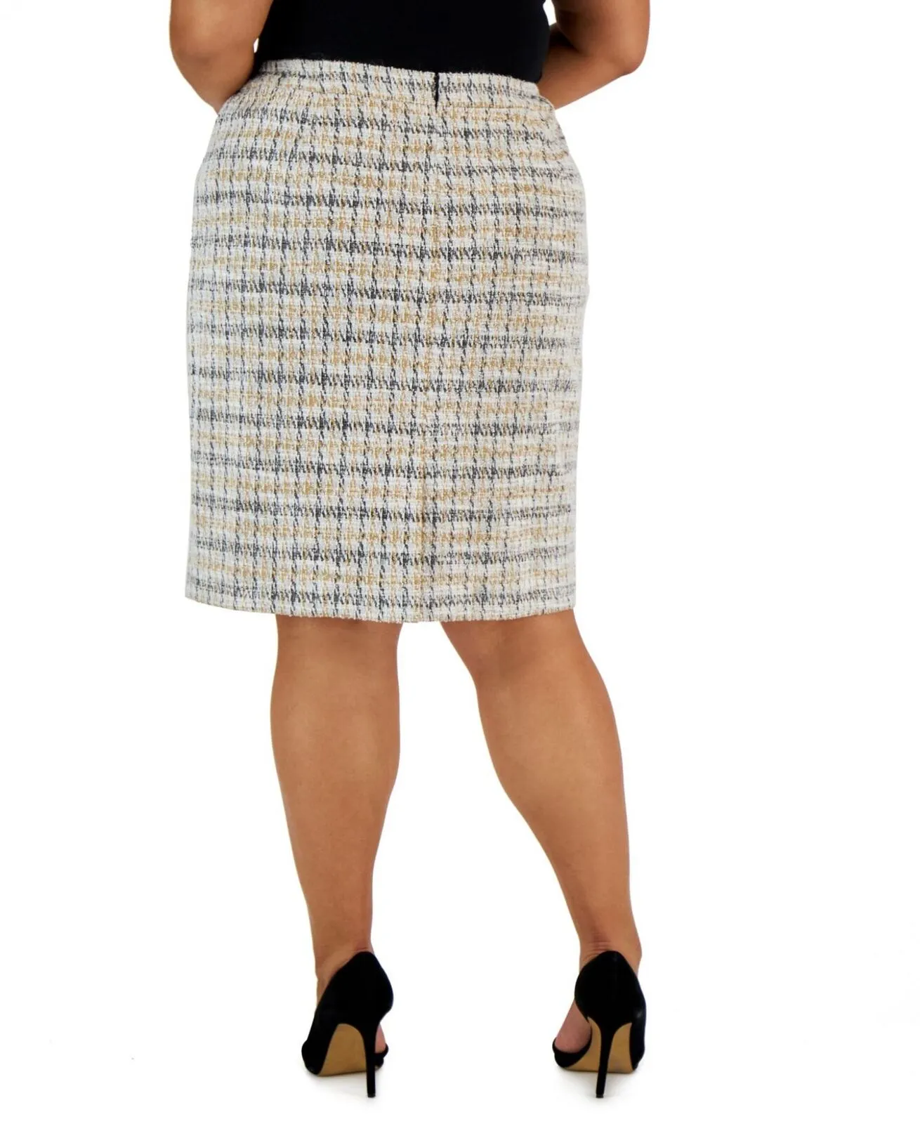 Kasper Womens Plus Size Zip-Pocket Skirt 10820094