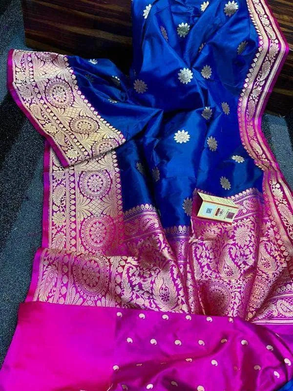 Katan Silk Saree with Antique Zari Work