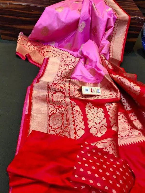 Katan Silk Saree with Antique Zari Work