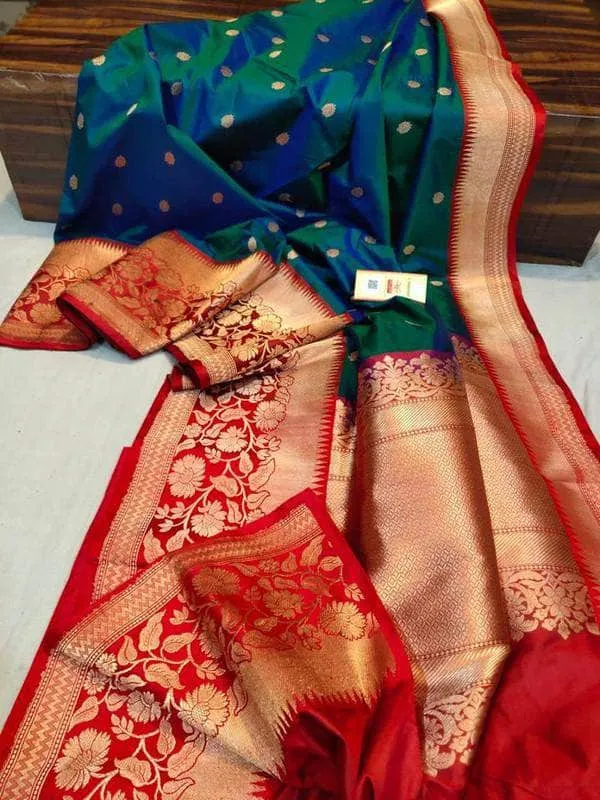 Katan Silk Saree with Antique Zari Work