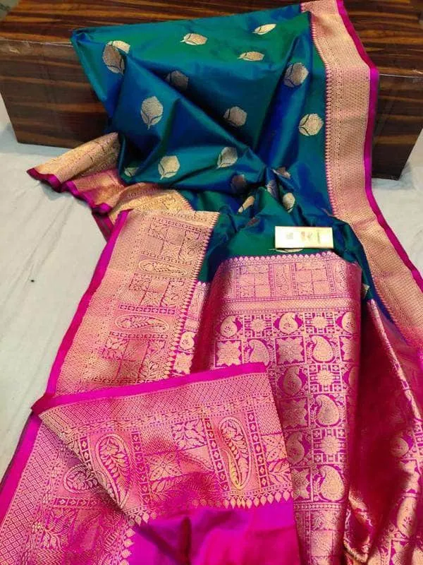 Katan Silk Saree with Antique Zari Work