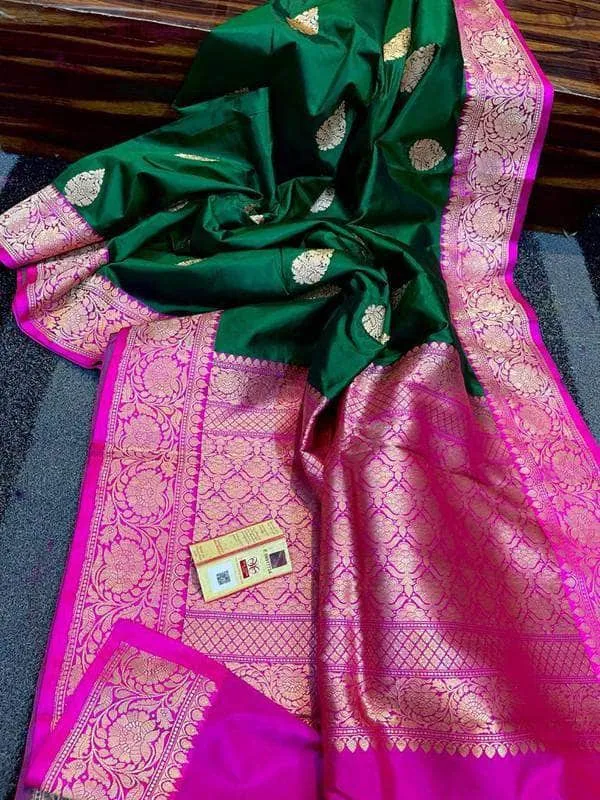 Katan Silk Saree with Antique Zari Work