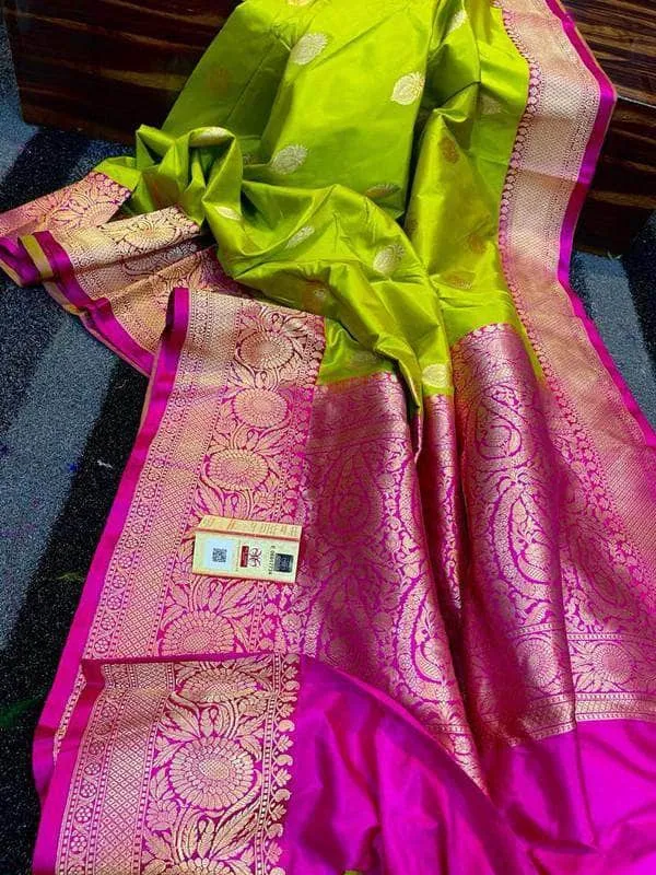 Katan Silk Saree with Antique Zari Work
