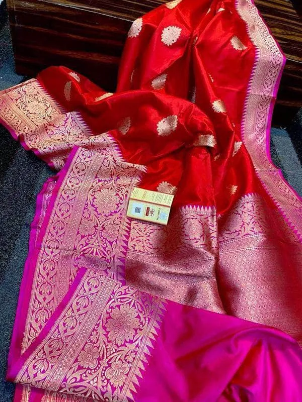 Katan Silk Saree with Antique Zari Work