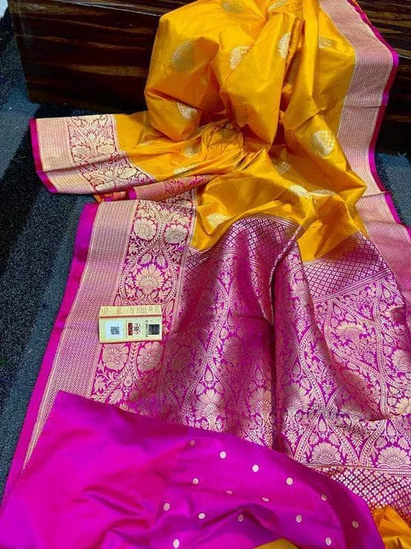 Katan Silk Saree with Antique Zari Work