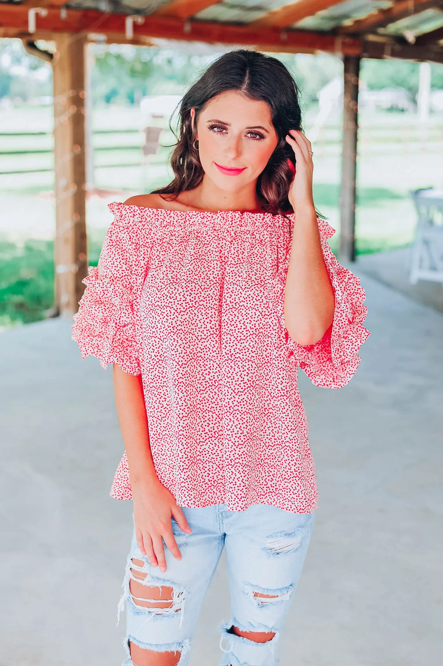 Keep It Current Off The Shoulder Blouse