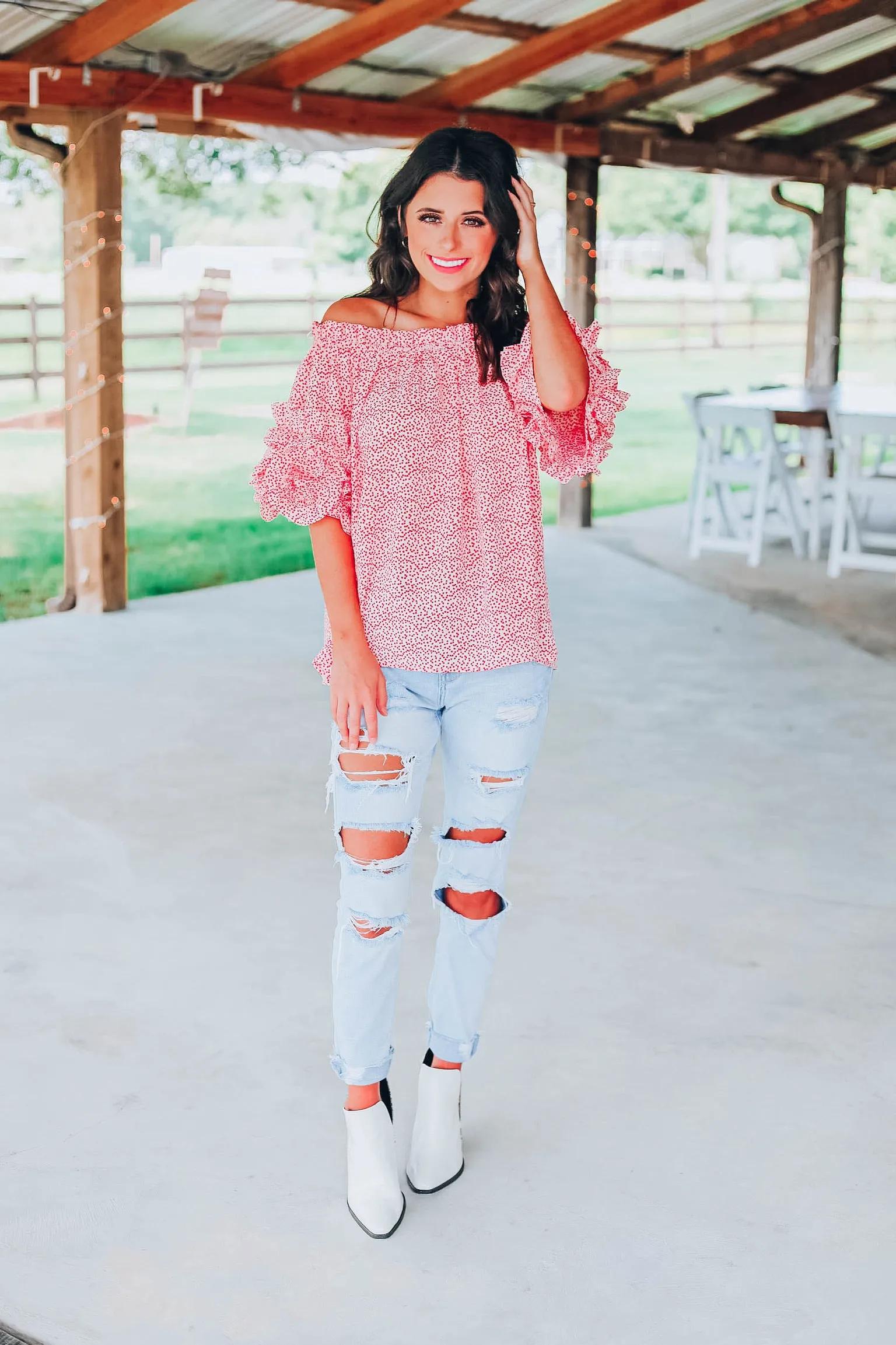 Keep It Current Off The Shoulder Blouse