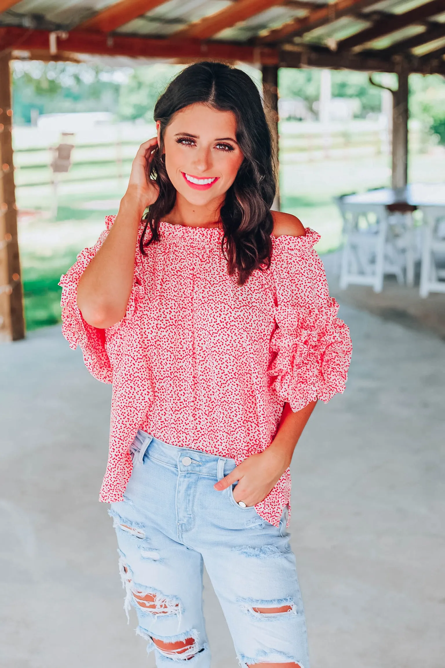 Keep It Current Off The Shoulder Blouse