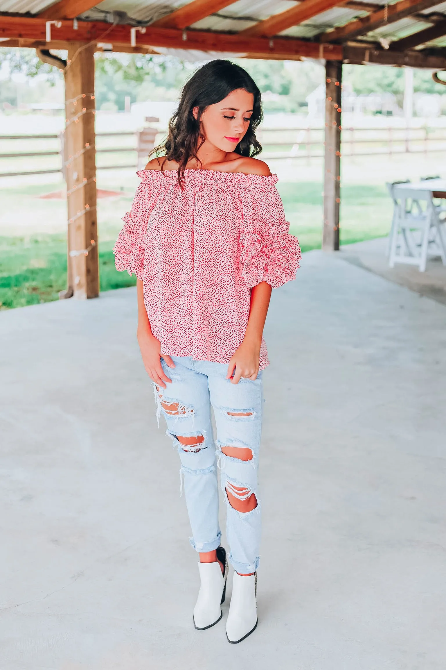 Keep It Current Off The Shoulder Blouse
