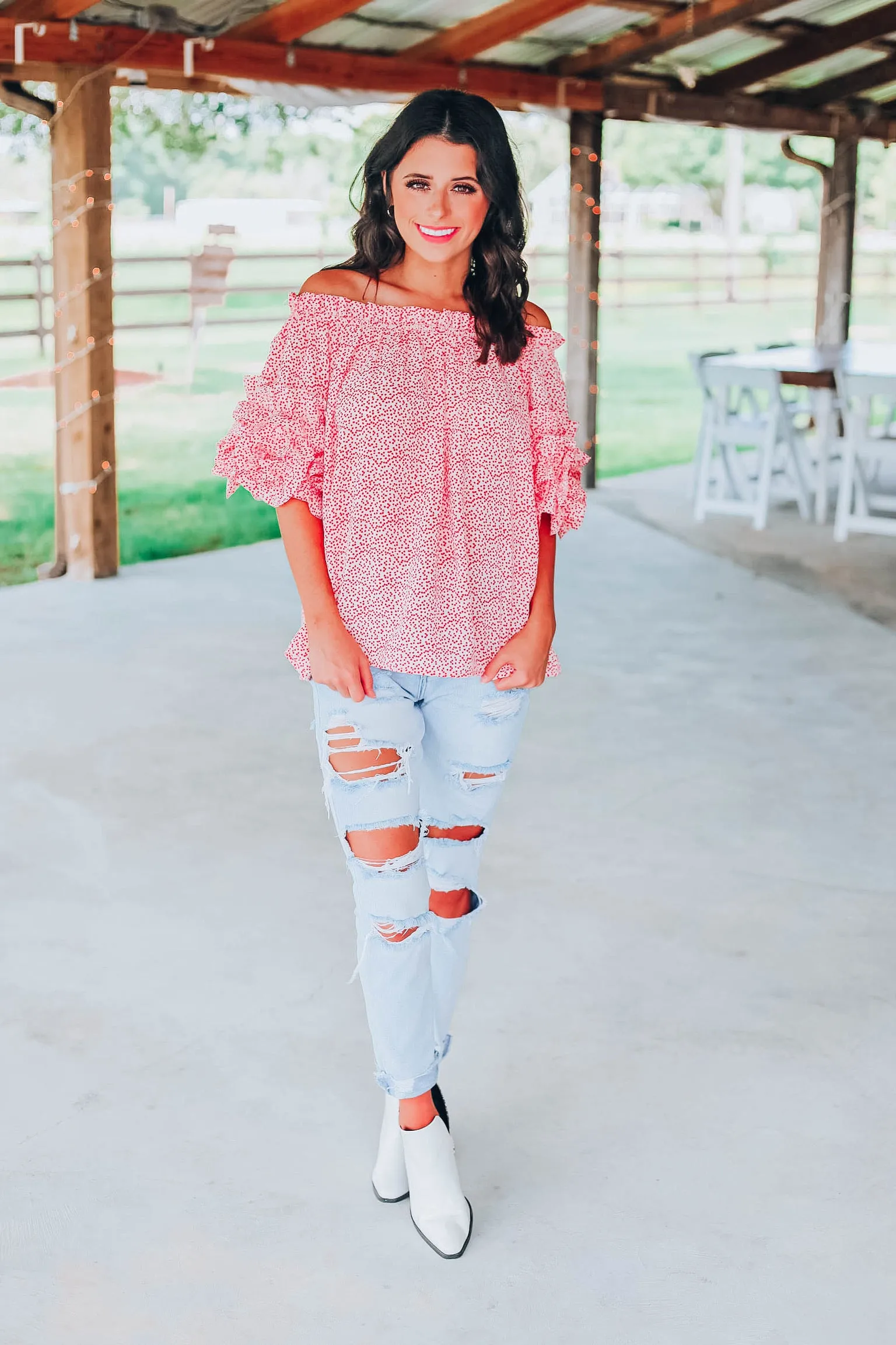 Keep It Current Off The Shoulder Blouse