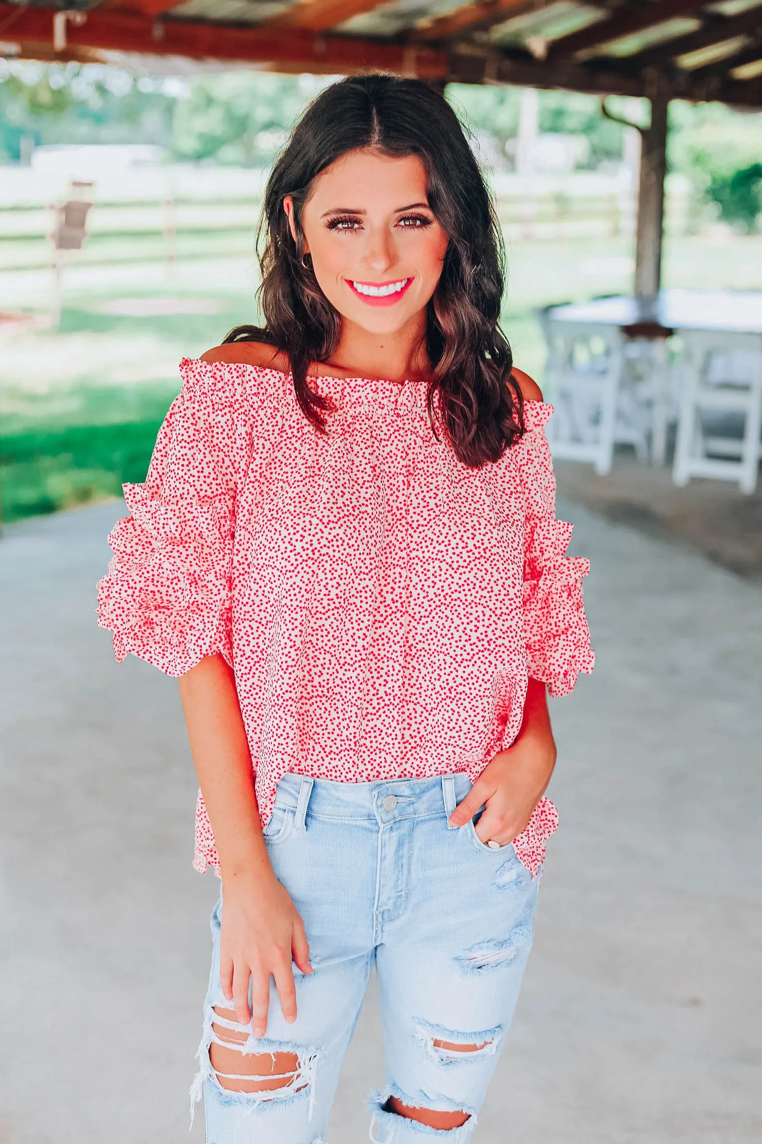 Keep It Current Off The Shoulder Blouse