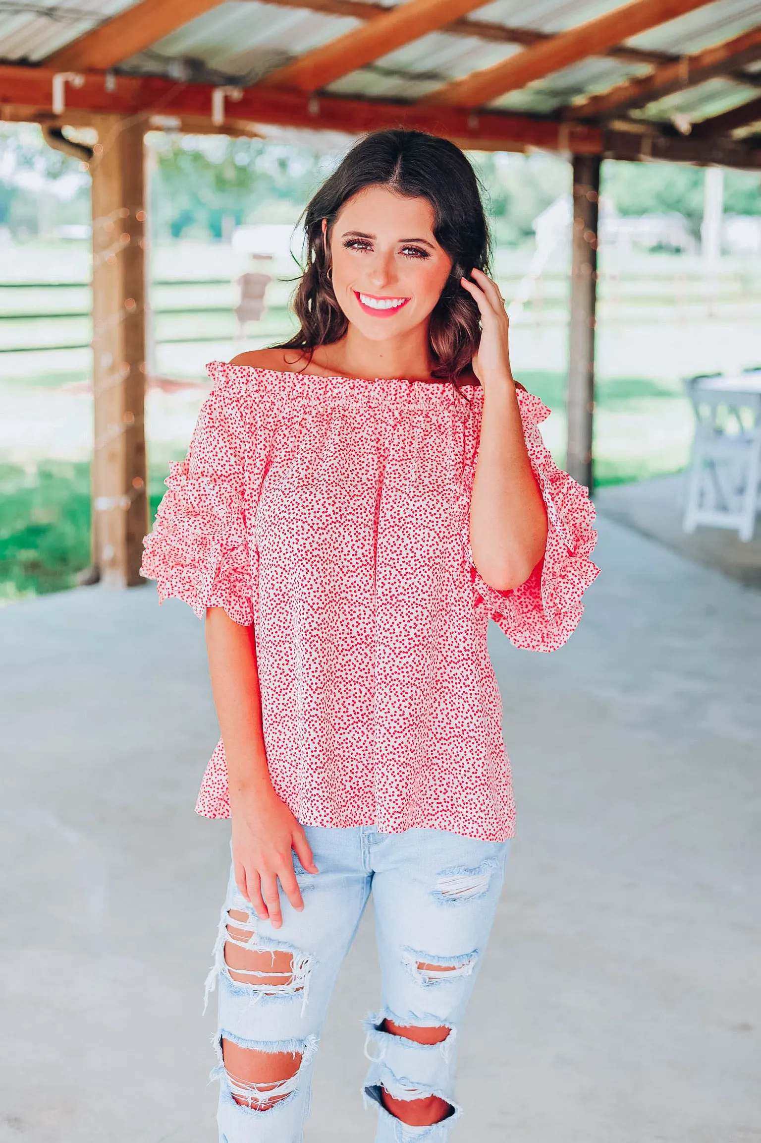 Keep It Current Off The Shoulder Blouse