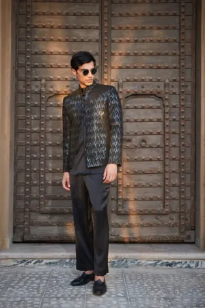 Keith- Black Chikankari Indo Western Set