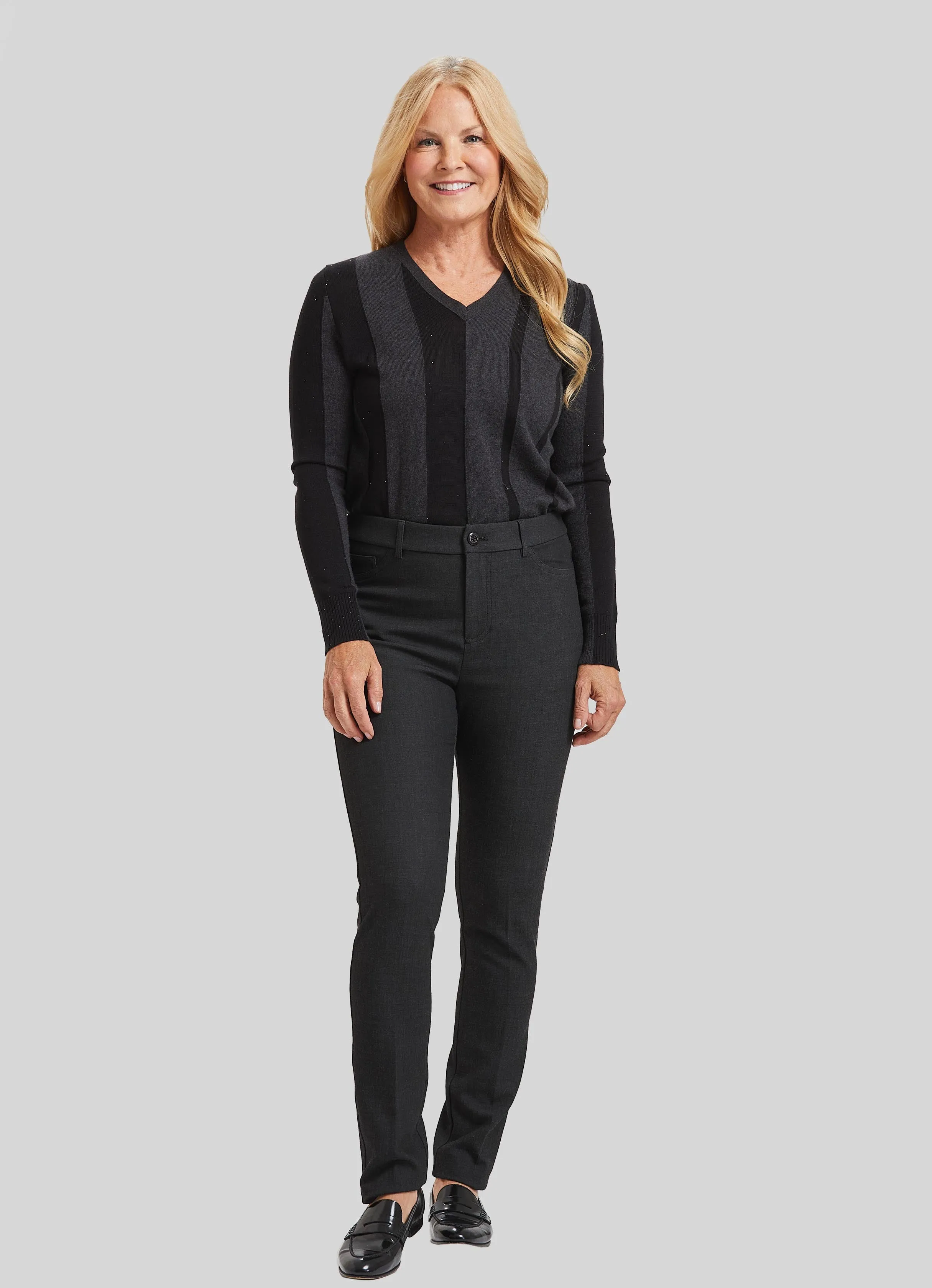 Kendra Slim Elastic Waist Pant- Iconic Twill- FINAL SALE