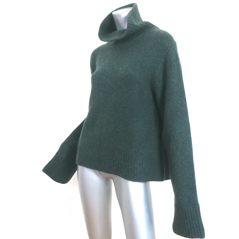 Khaite Wallis Cashmere Turtleneck Sweater Dark Green Size Medium