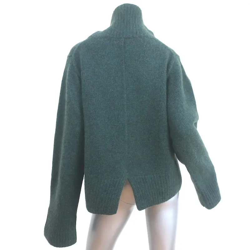 Khaite Wallis Cashmere Turtleneck Sweater Dark Green Size Medium