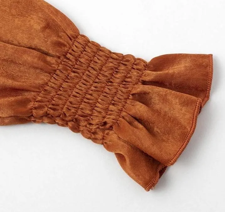 Kind Day Ruffle Blouse - Orange