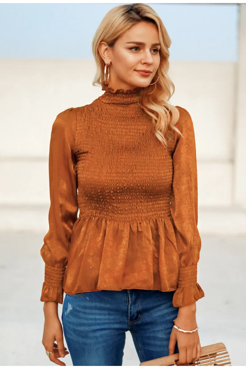 Kind Day Ruffle Blouse - Orange