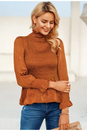 Kind Day Ruffle Blouse - Orange