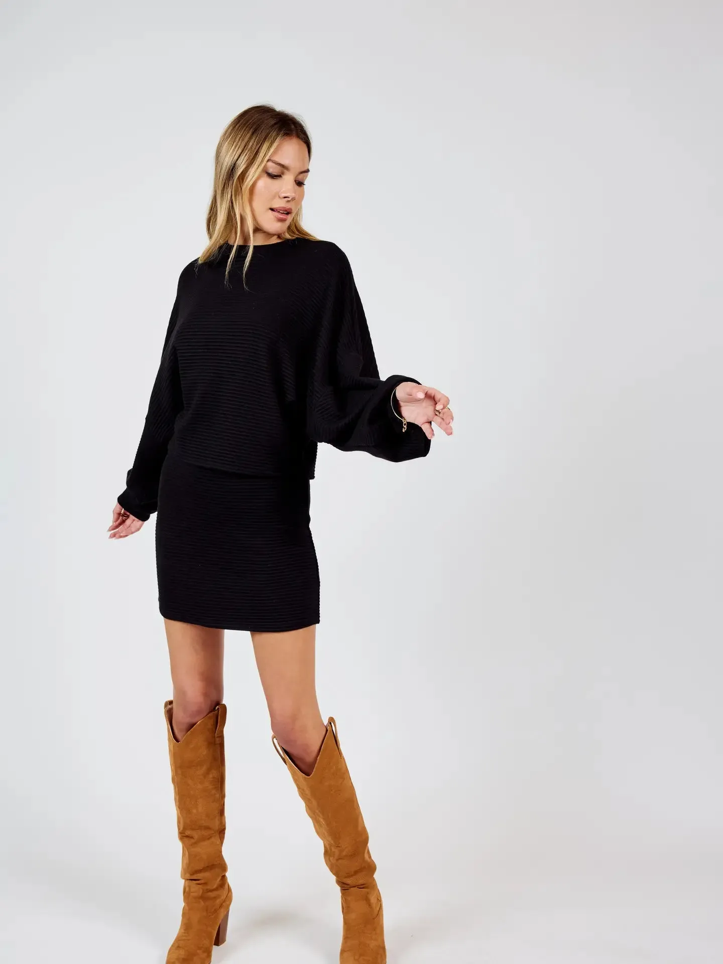 Knit Mini Skirt {Black}