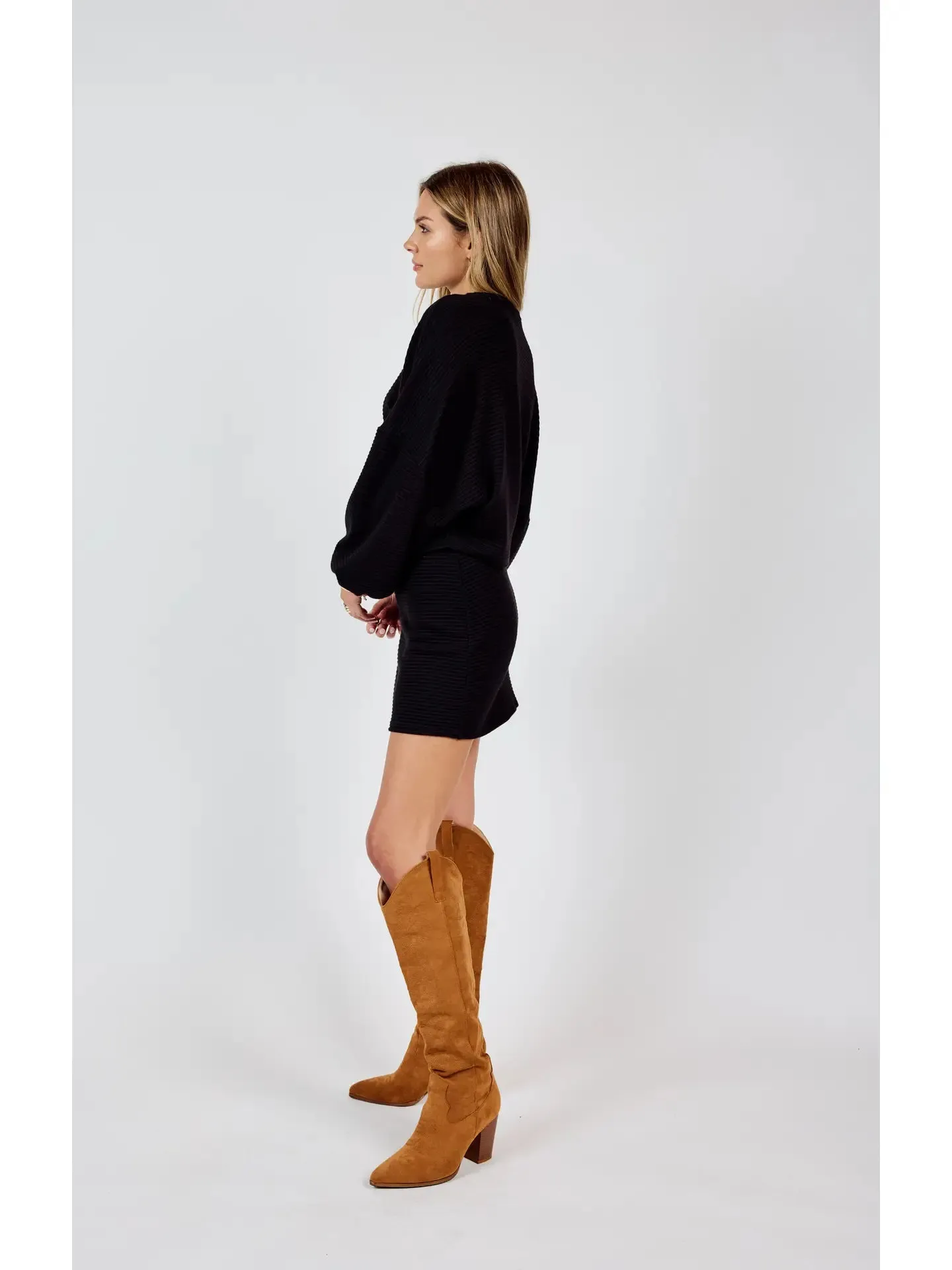 Knit Mini Skirt {Black}
