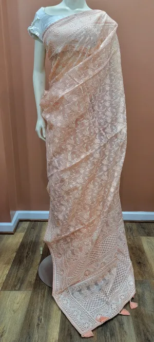 Kota Tussar Saree w/  white Raw Silk Blouse