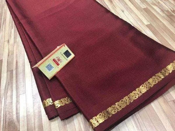 KSIC Grade Mysore Crepe Silk Sarees (80 GSM)