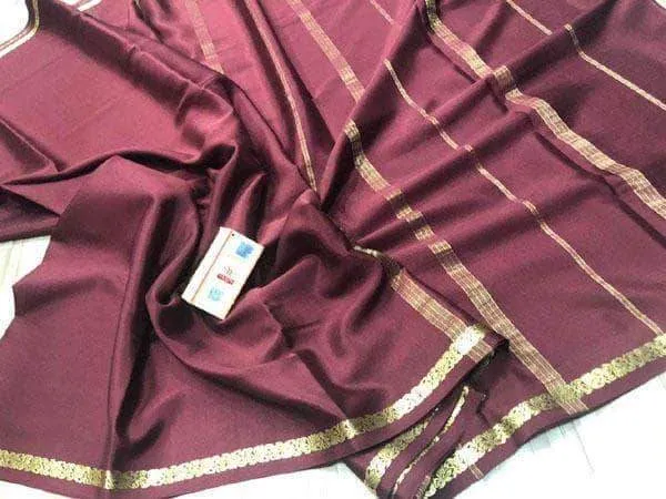 KSIC Grade Mysore Crepe Silk Sarees (80 GSM)