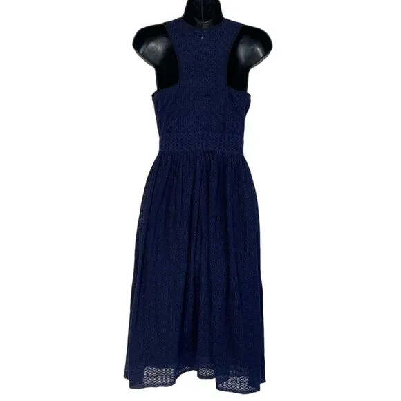 Label by Ritu Kumar Beaded Embroidered Sleeveless Fit Flare Dress Sz XS