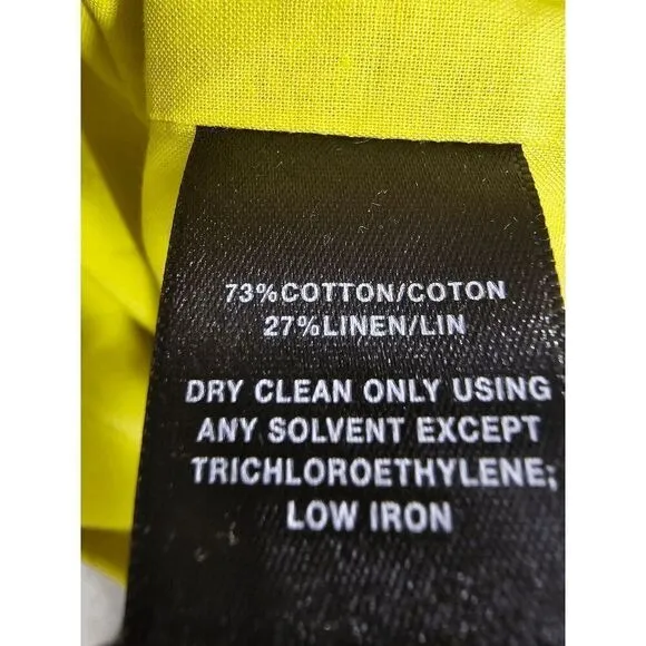 Lafayette 48 Yellow Pencil Skirt Size 14