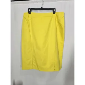 Lafayette 48 Yellow Pencil Skirt Size 14