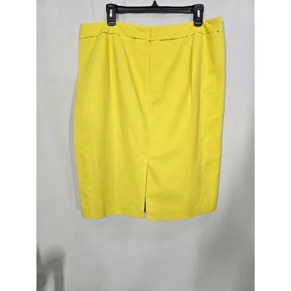 Lafayette 48 Yellow Pencil Skirt Size 14