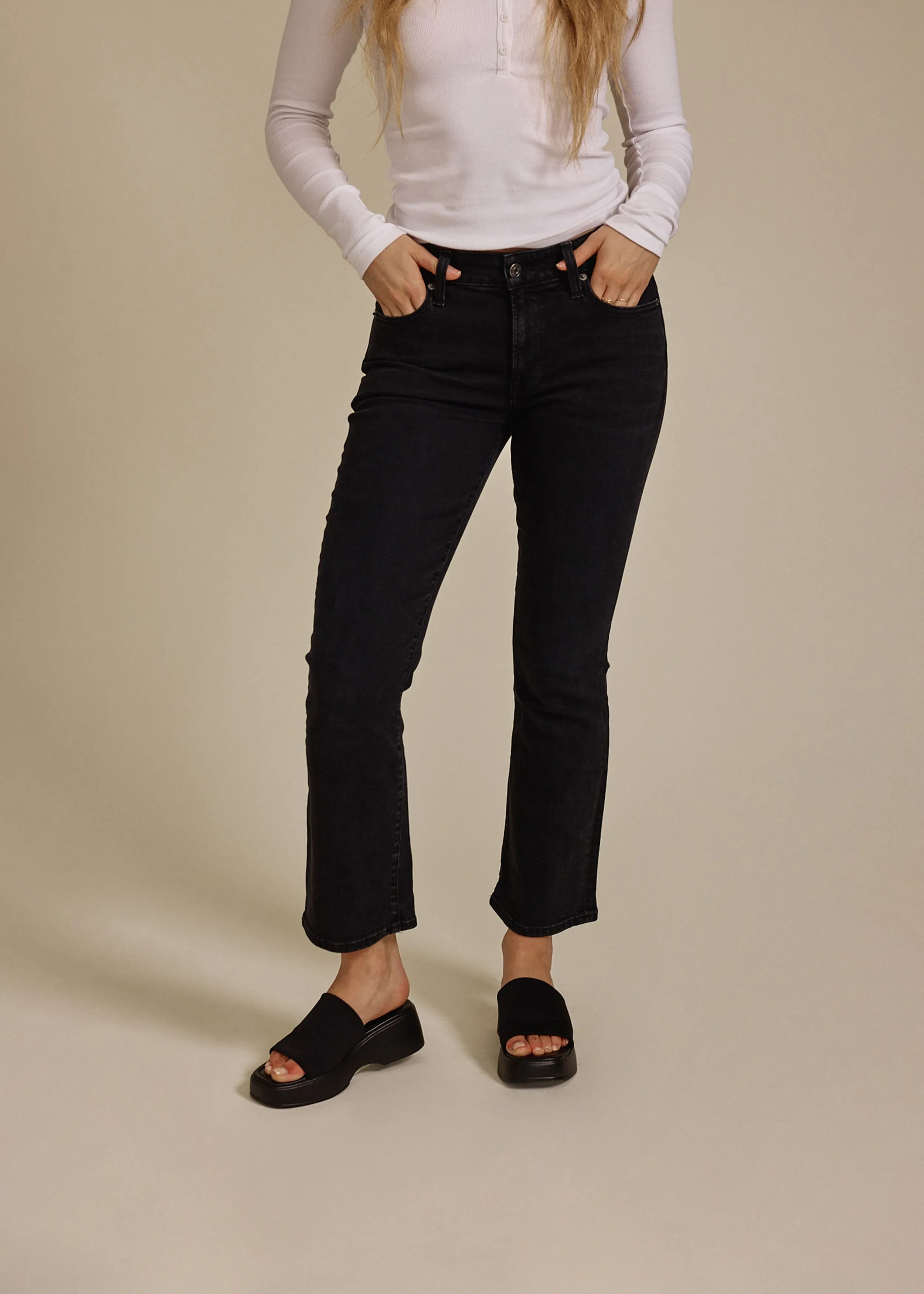 Lark Ankle Bootcut || Onyx