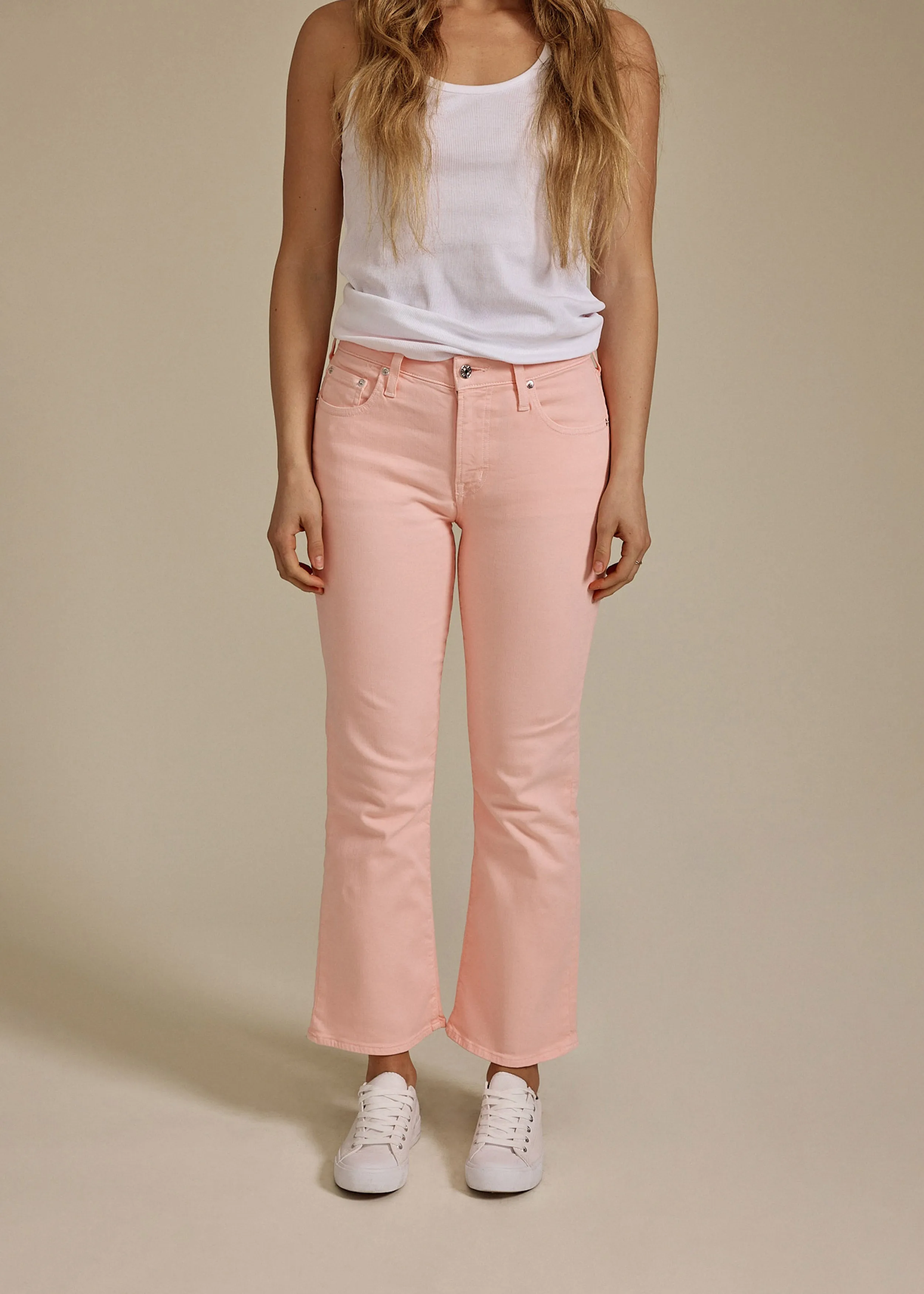 Lark Ankle Bootcut || Peach