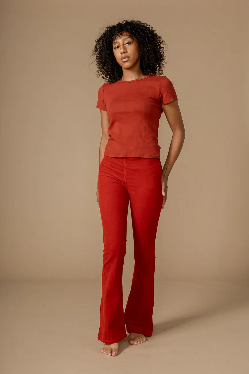 Lark Bootcut Pull On Pant || Burnt Sienna