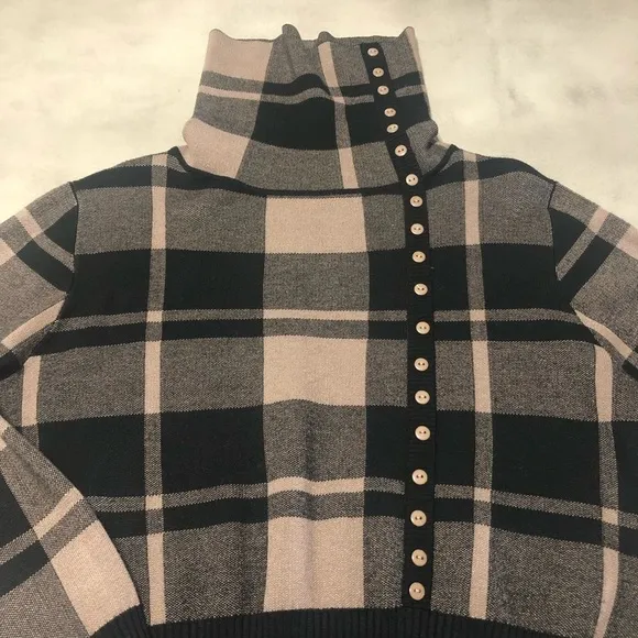 LAVENA NWOT Plaid Turtleneck Sweater