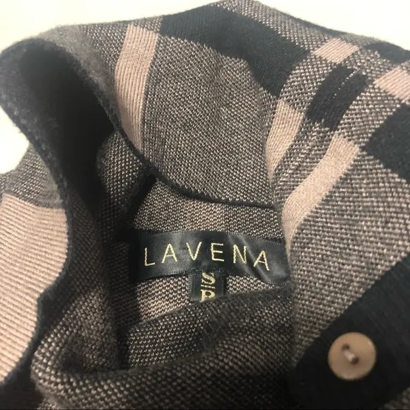 LAVENA NWOT Plaid Turtleneck Sweater