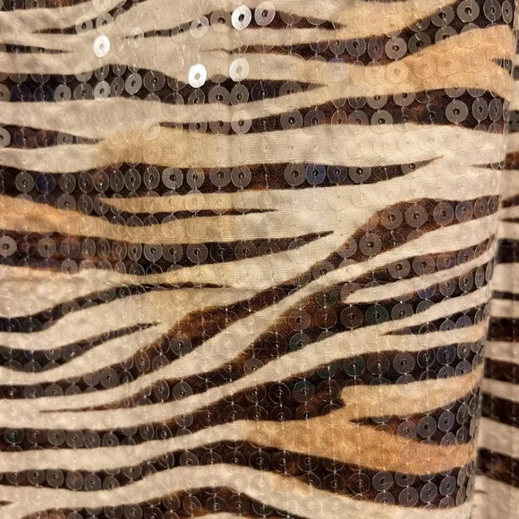Le Superbe Zebra Sequin Pencil Skirt