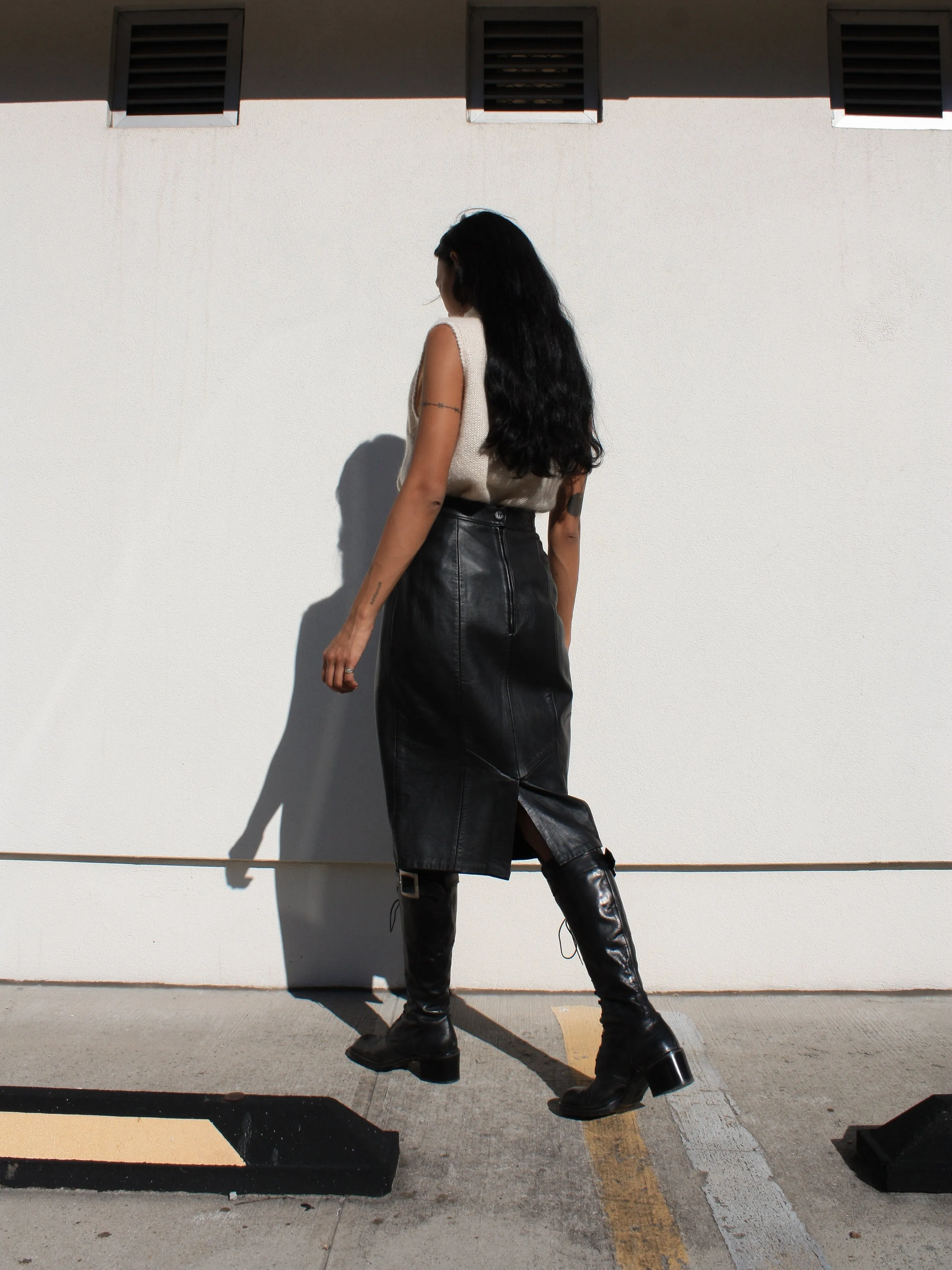 Leather Pencil Skirt