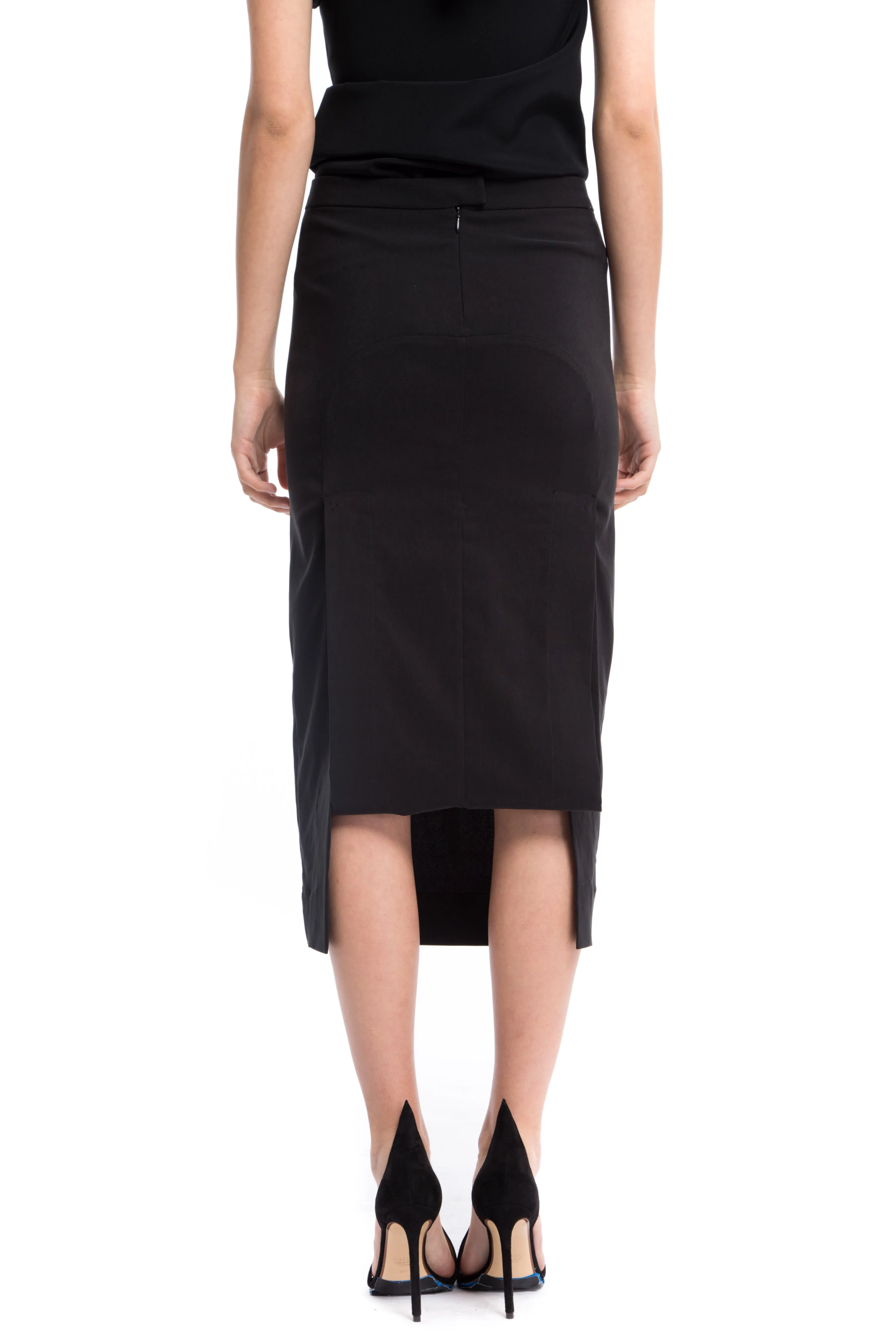 Linnea Black Midi Adjustable Skirt