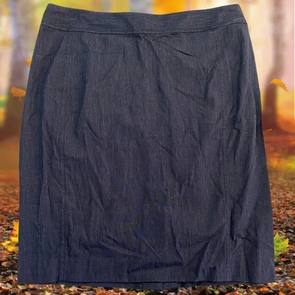 LOFT Chambray Pencil Skirt 6 Petite