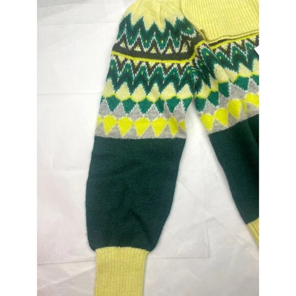 LOFT Women Chevron Stitched Turtleneck Sweater SMALL