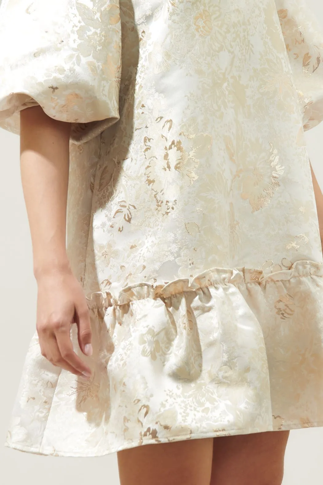 Lola Jacquard Ruffle Shift Dress