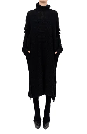 Long Knitted Turtleneck Sweater