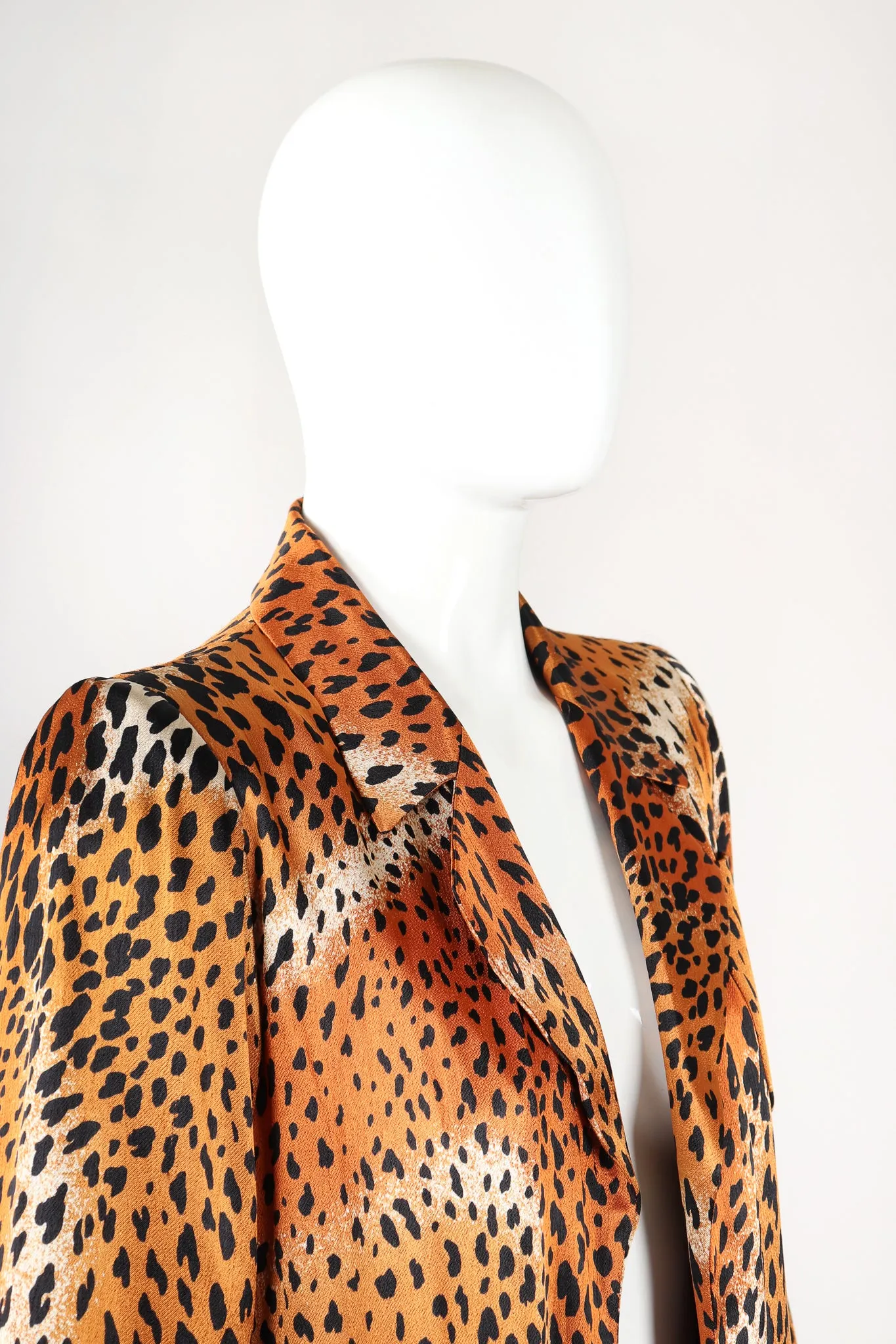 Longline Silk Cheetah Jacket