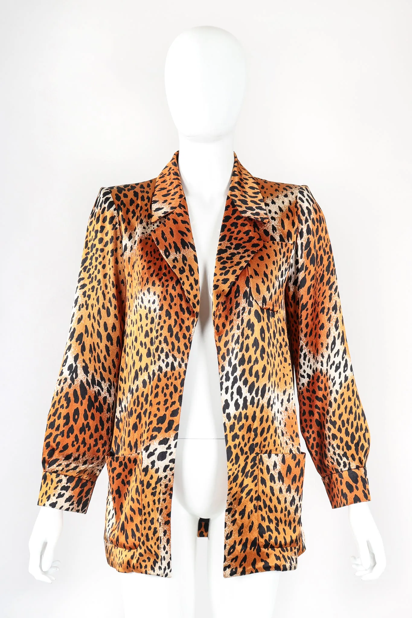Longline Silk Cheetah Jacket