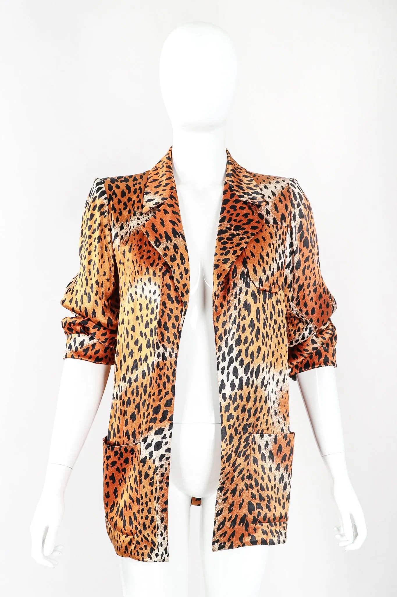 Longline Silk Cheetah Jacket