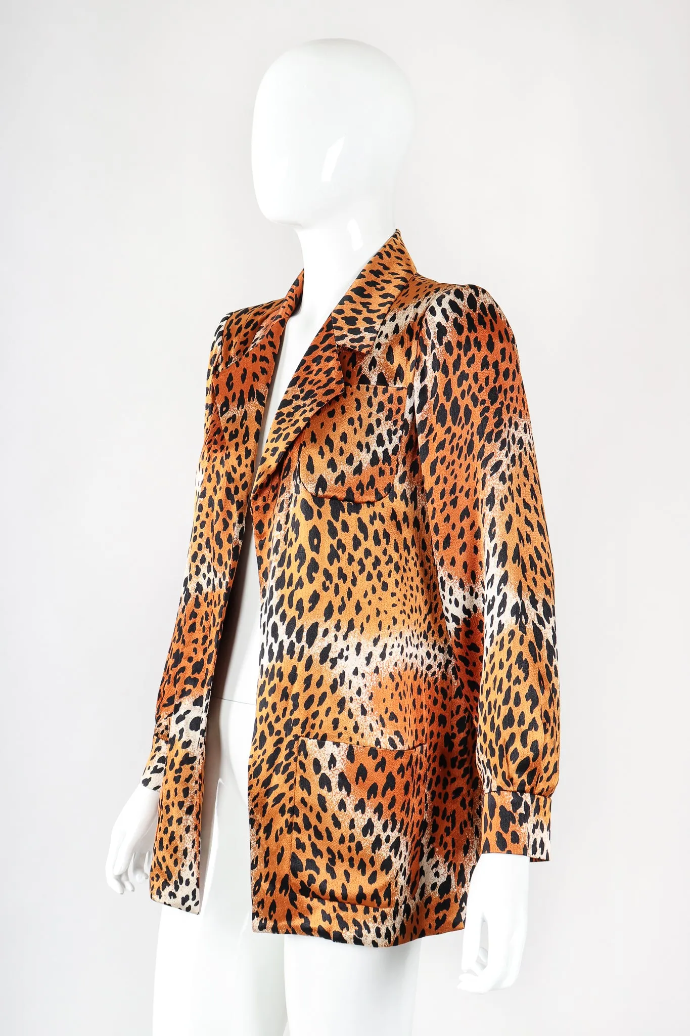 Longline Silk Cheetah Jacket