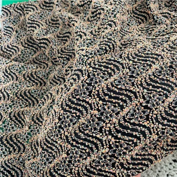 Louis Feraud Art To Wear 3d Beaded Bubble Mini Skirt Brown (Size 6)