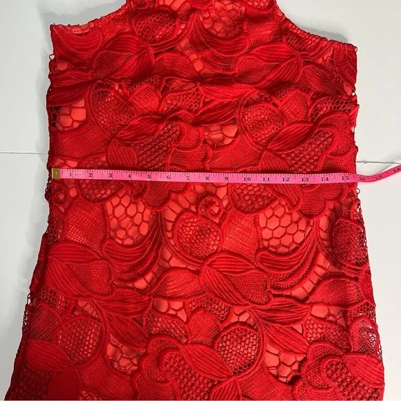 Lovers   Friends Coral XS Caspian lace shift mini dress floral homecoming prom